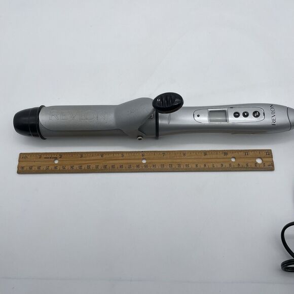 Revlon Model RV 078 Large Barrel Curling Iron Styling Wand 1 1/2" Silver Black - Picture 12 of 12